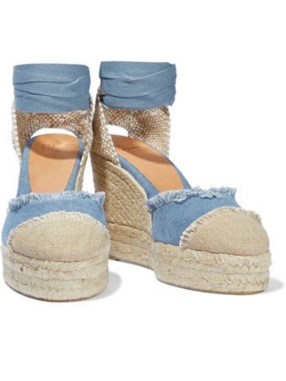 Castaner Blue Denim Espadrille Sz 38